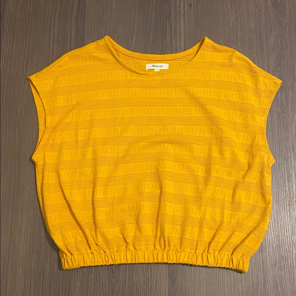 Madewell Mustard Yellow Top